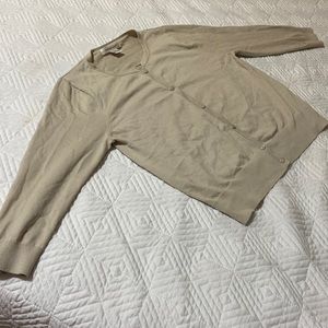 Ivory cardigan size L very comfy wore once  briefly